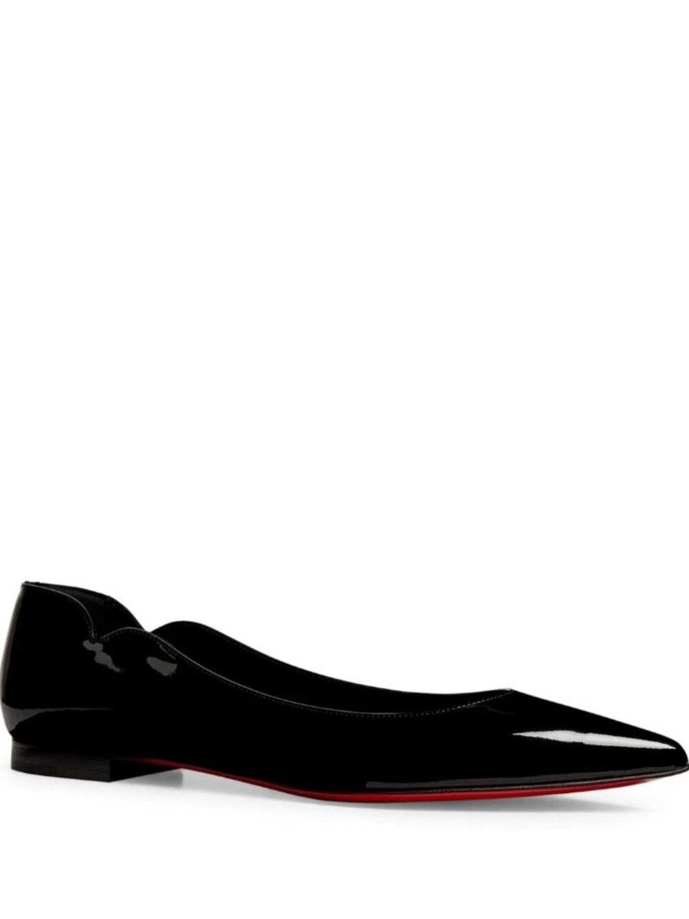 Christian Louboutin HOT CHICKITA Scallop Patent Ballerina Flat Shoes